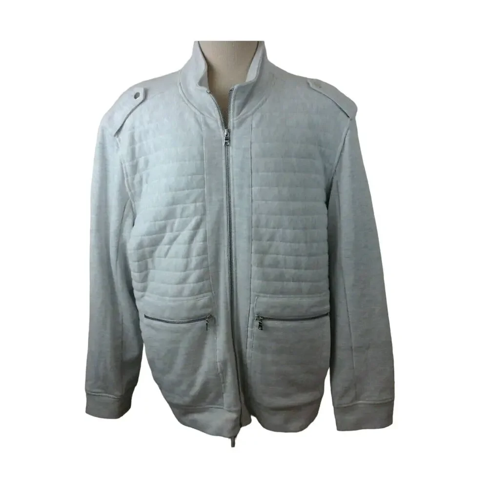 INC International Concept Men's Light Gray Lightly Quilted Size 2XL 112820-0401